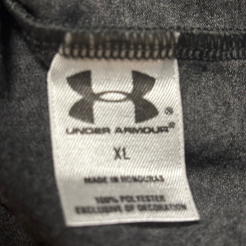 Under Armour Women’s HeatGear Graphic Tee #1 Gray Yellow Semi-Fitted Size XL New - Picture 6 of 6